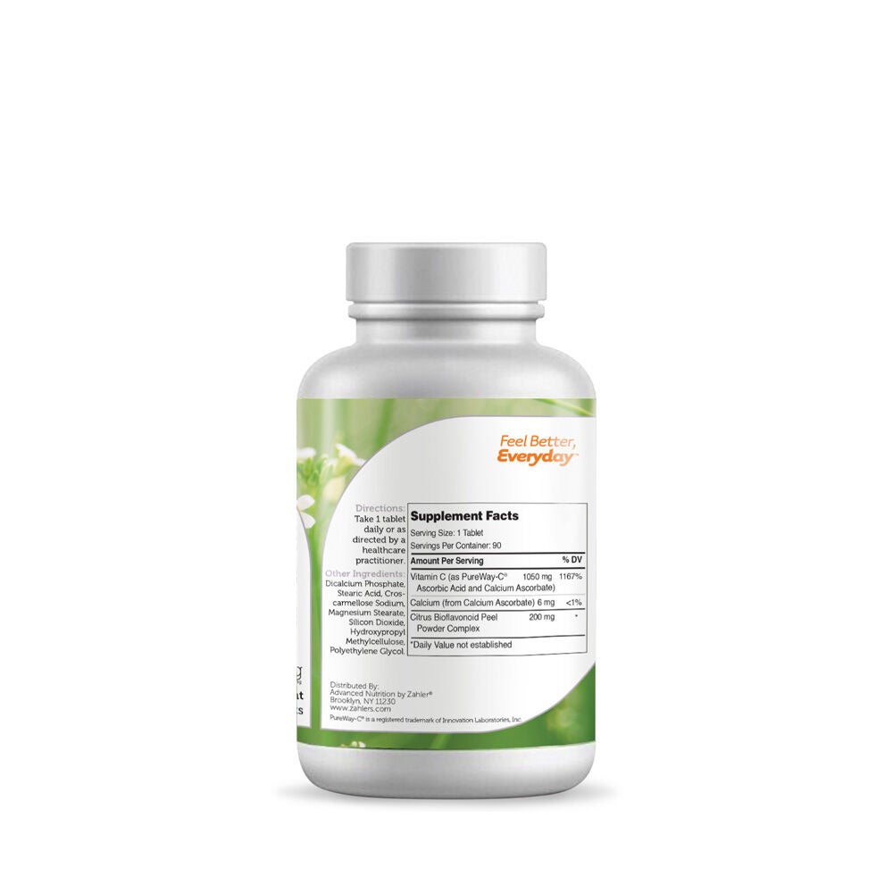 Pure Way-C&reg; Vitamin C and Bioflavonoids 1000+ mg - 90 Tablets (90 Servings)